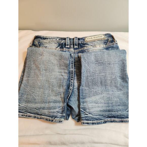 Rock Revival Eilish Boot Jeans Womens 33 (Act 36 X 31) Blue Mid Rise - Picture 11 of 16